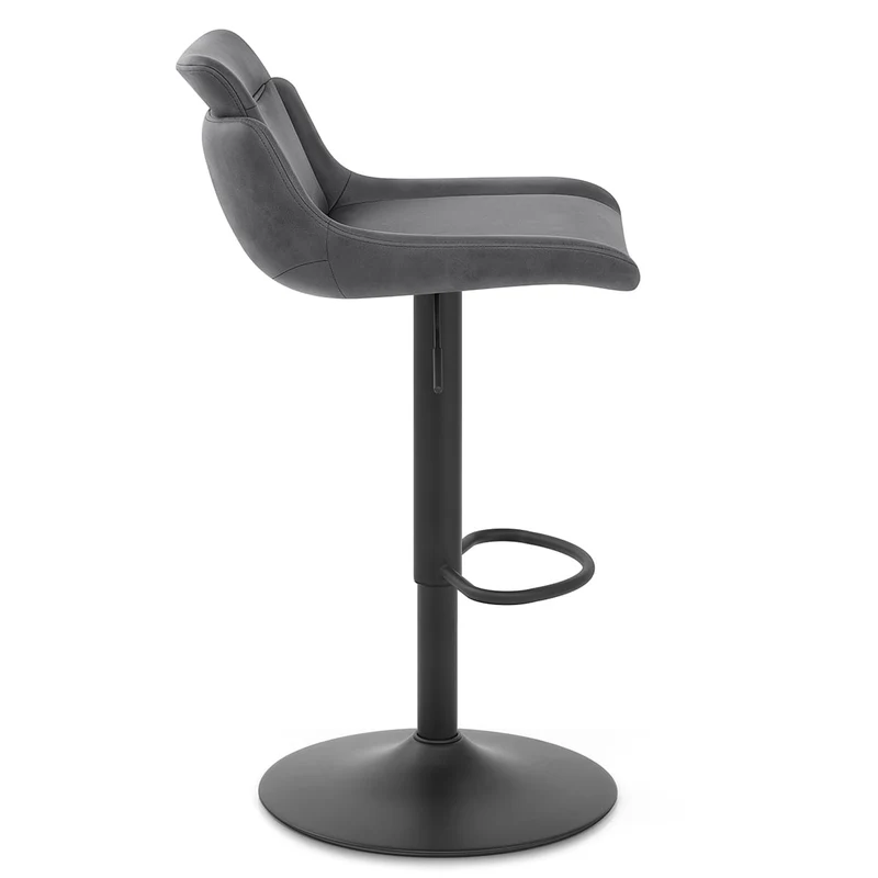 Tabouret de Bar Faux Cuir - Pablo Gris