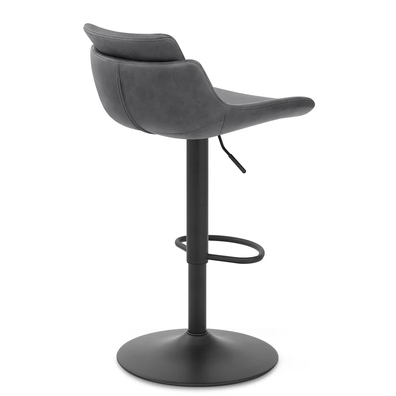 Tabouret de Bar Faux Cuir - Pablo Gris