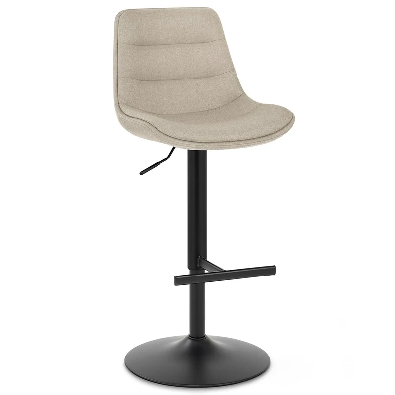 Tabouret de Bar Tissu - Lattice Crème