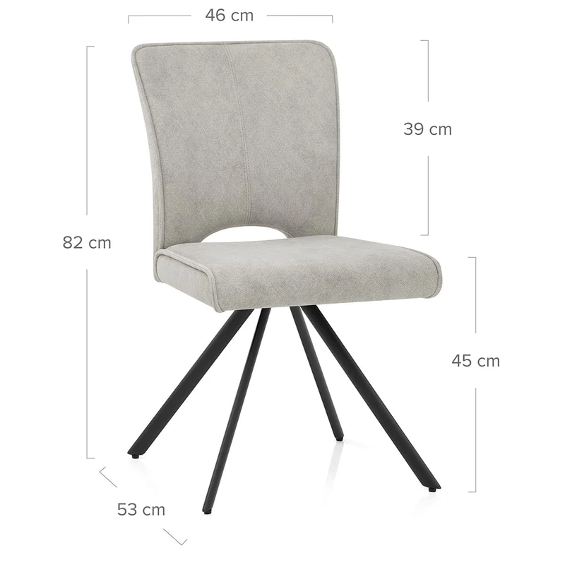 Chaise Tissu - Dexter Gris