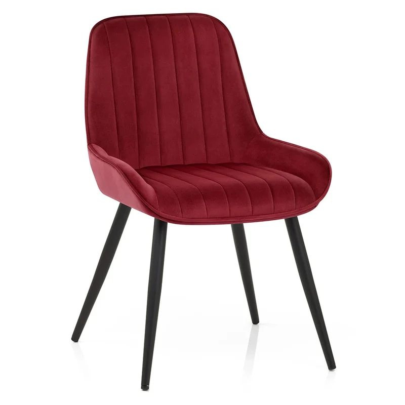 Chaise Velours - Mustang Rouge