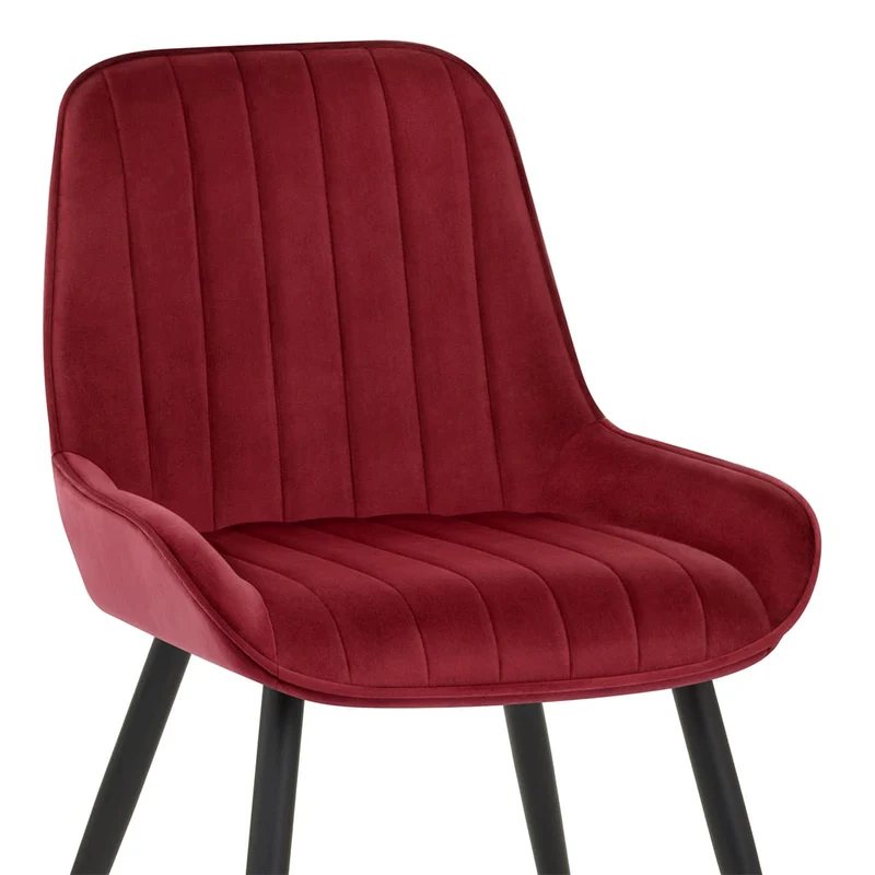 Chaise Velours - Mustang Rouge