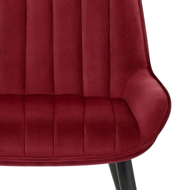 Chaise Velours - Mustang Rouge