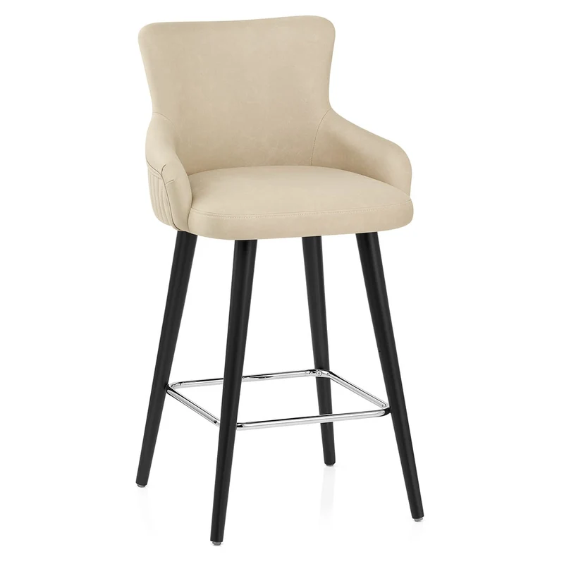 Tabouret Faux Cuir - Diablo Crème