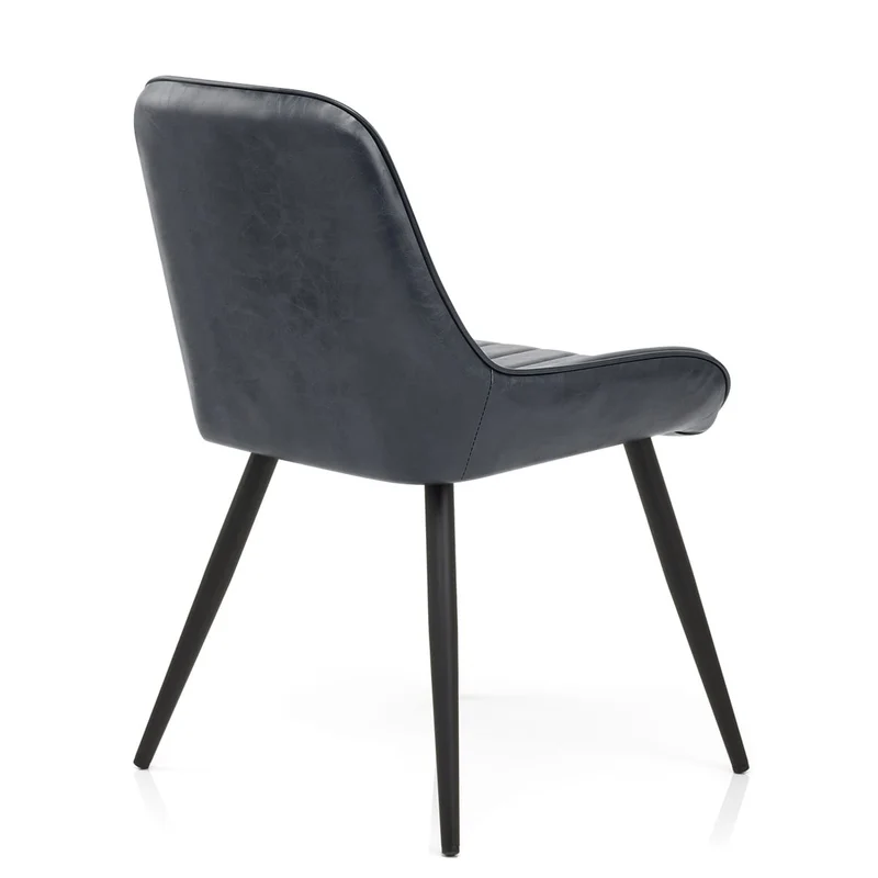 Chaise Faux Cuir - Mustang Bleu Foncé