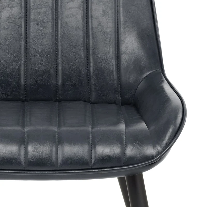 Chaise Faux Cuir - Mustang Bleu Foncé