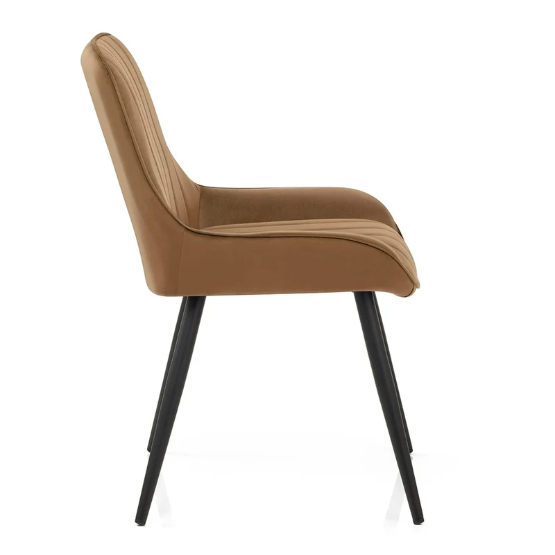 Chaise Velours - Mustang Marron