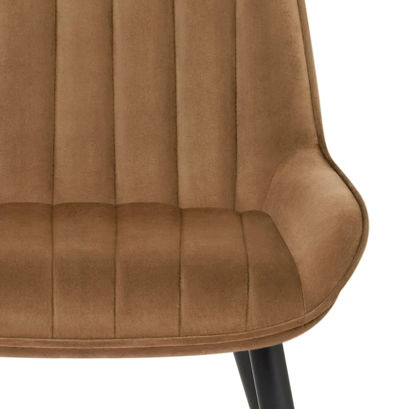 Chaise Velours - Mustang Marron
