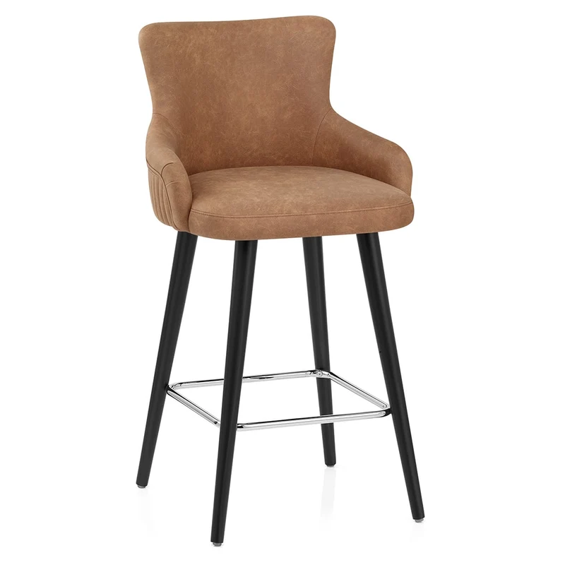 Tabouret Faux Cuir - Diablo Marron