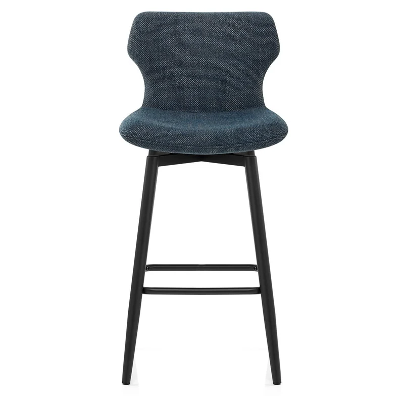 Tabouret de Bar Tissu - Elle Bleu