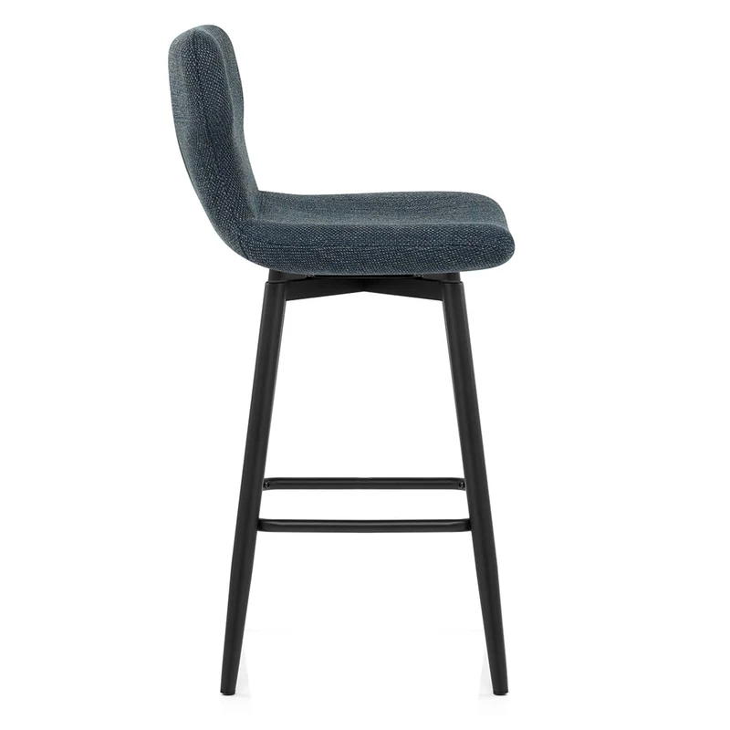 Tabouret de Bar Tissu - Elle Bleu