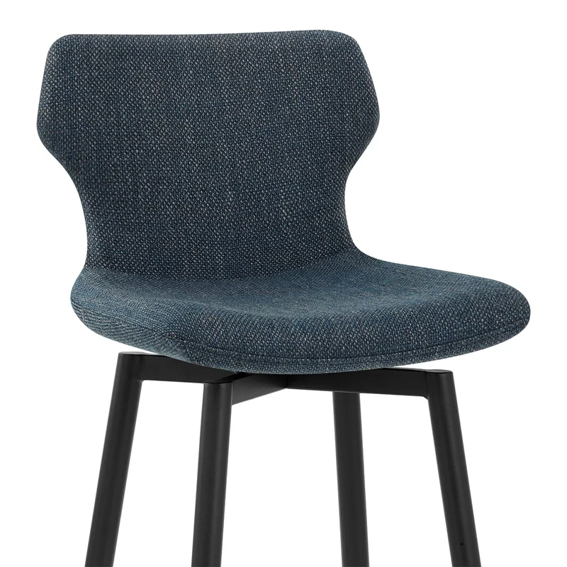 Tabouret de Bar Tissu - Elle Bleu