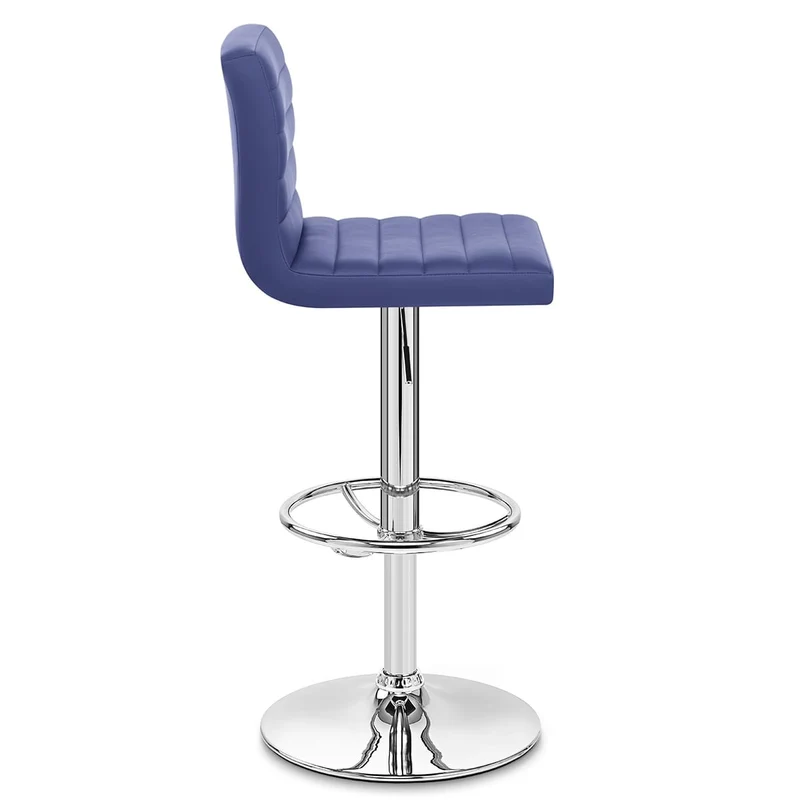Chaise de Bar Faux Cuir Chrome - Mint Bleu