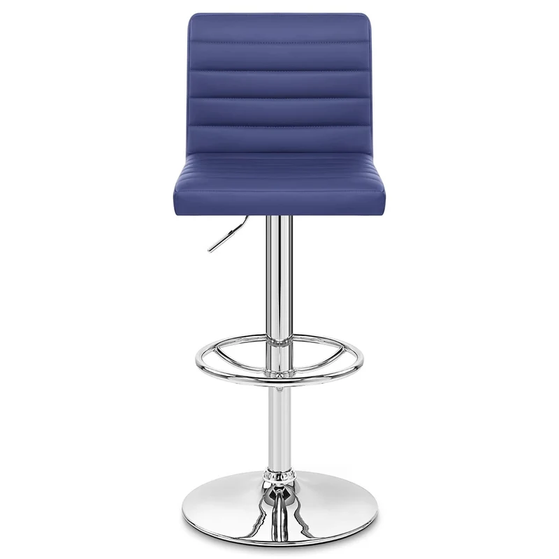Chaise de Bar Faux Cuir Chrome - Mint Bleu