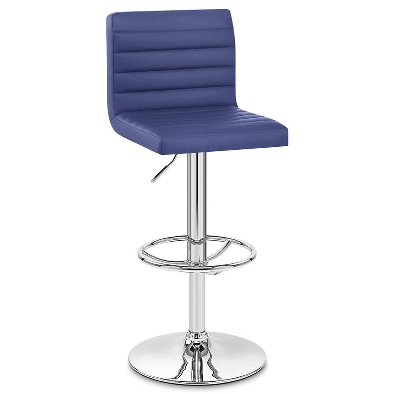 Chaise de Bar Faux Cuir Chrome - Mint Bleu