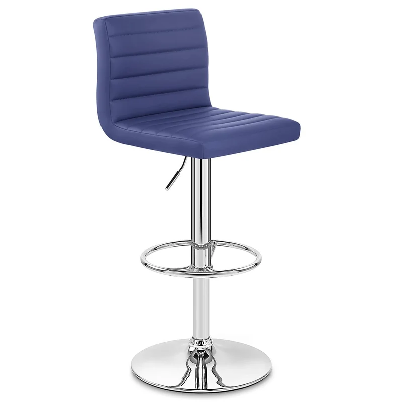 Chaise de Bar Faux Cuir Chrome - Mint Bleu