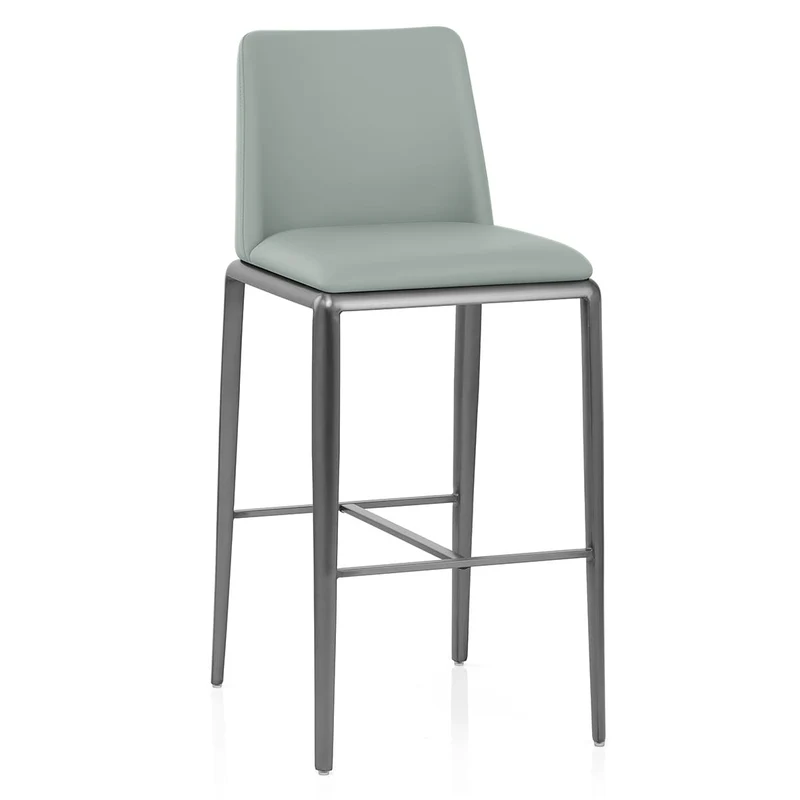 Tabouret de Bar Faux Cuir - Elise Bleu