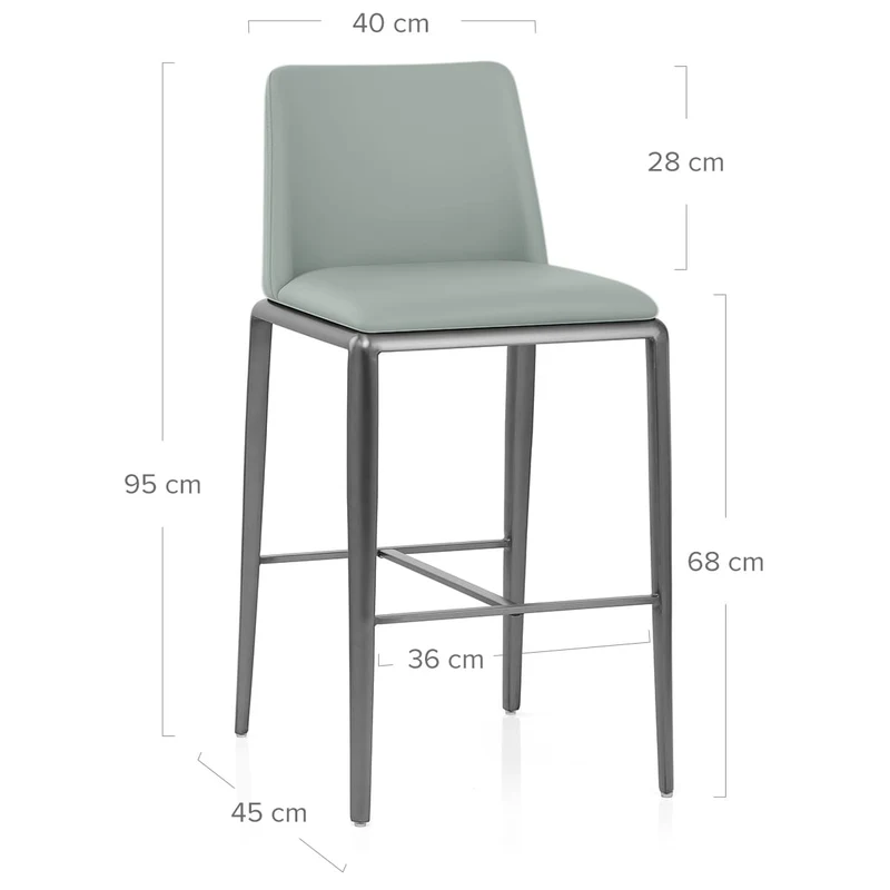 Tabouret de Bar Faux Cuir - Elise Bleu