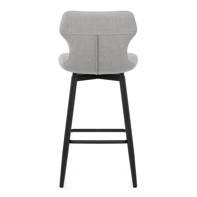Tabouret de Bar Tissu - Elle Gris