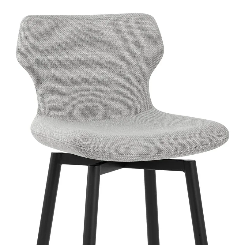 Tabouret de Bar Tissu - Elle Gris