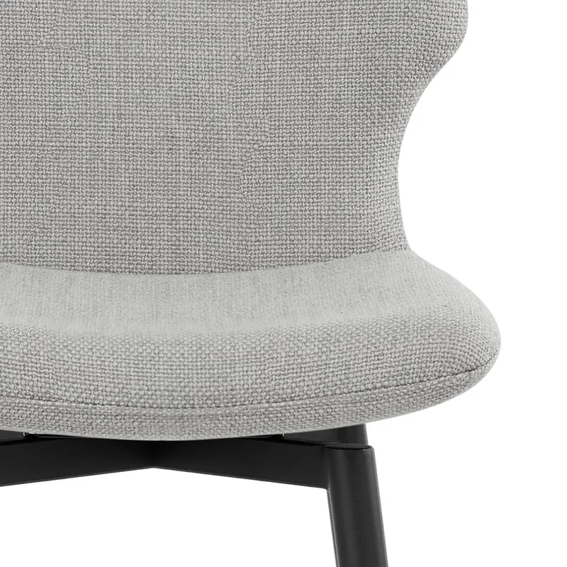 Tabouret de Bar Tissu - Elle Gris