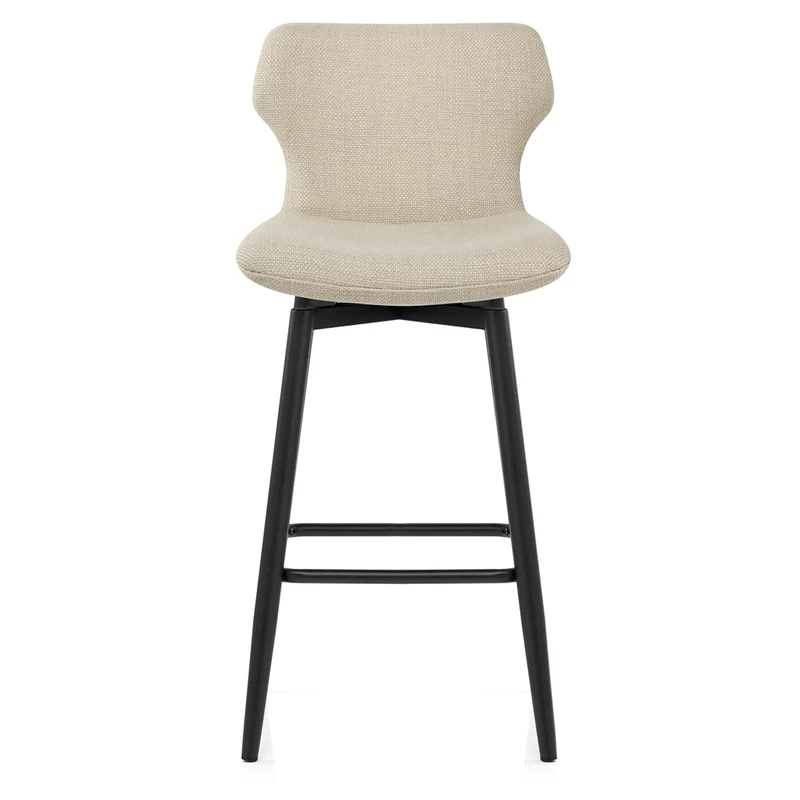 Tabouret de Bar Tissu - Elle Crème