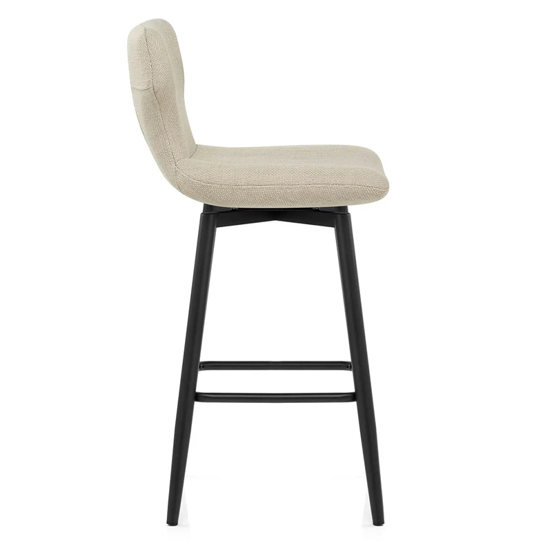 Tabouret de Bar Tissu - Elle Crème