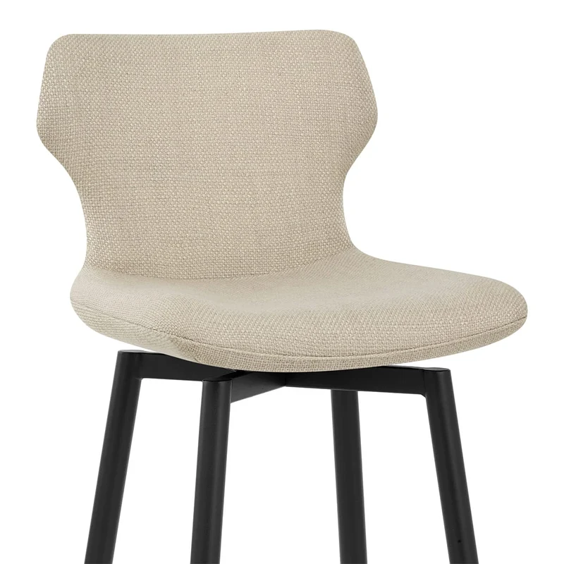 Tabouret de Bar Tissu - Elle Crème