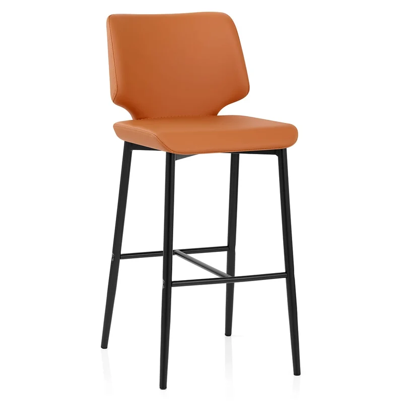 Tabouret de Bar Faux Cuir - Elan Orange