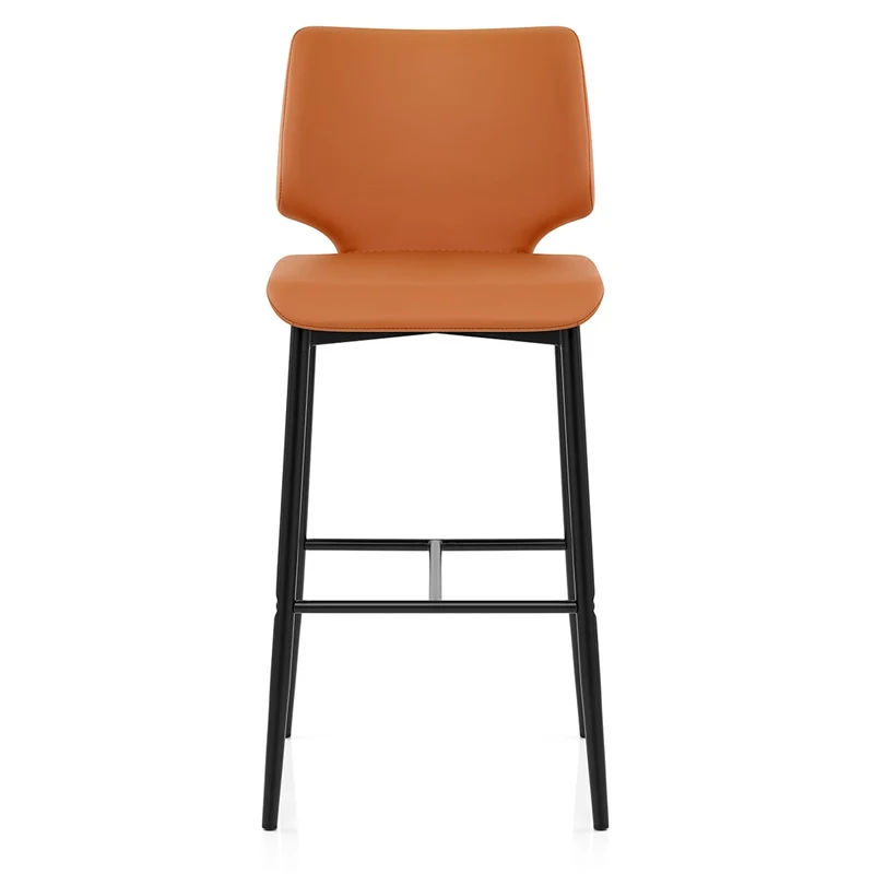 Tabouret de Bar Faux Cuir - Elan Orange