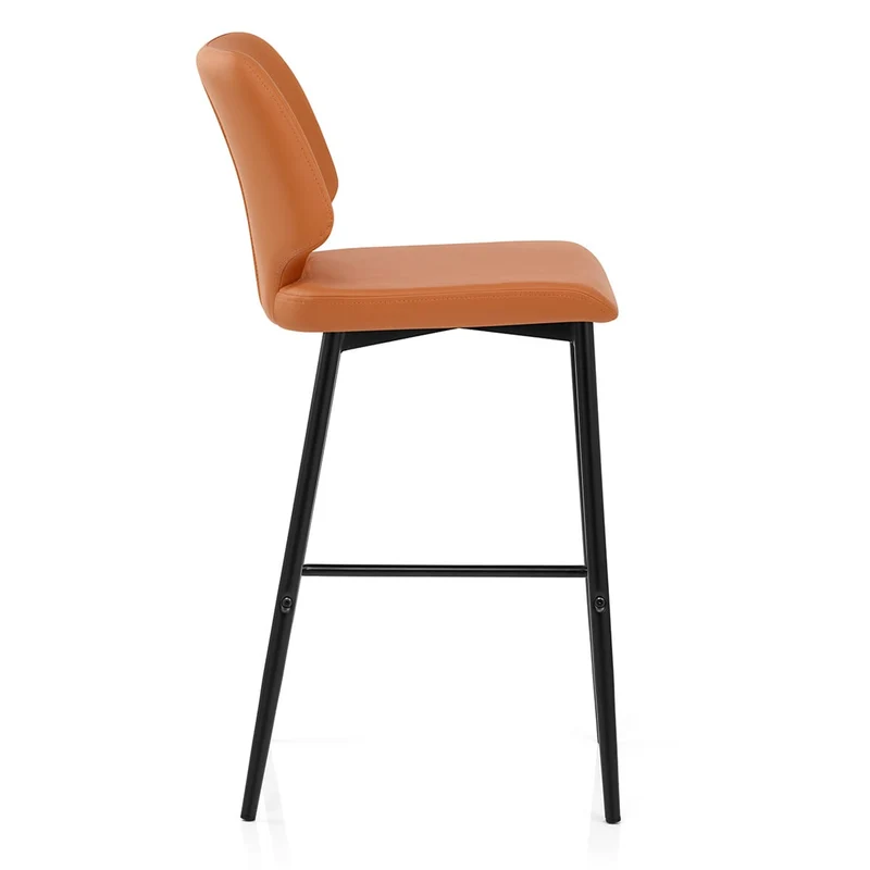 Tabouret de Bar Faux Cuir - Elan Orange