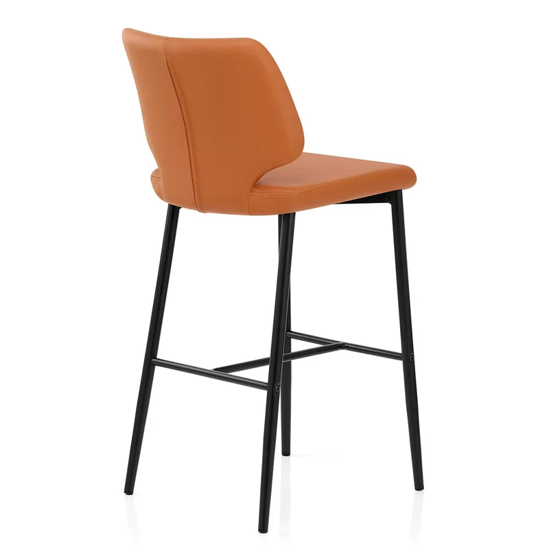 Tabouret de Bar Faux Cuir - Elan Orange