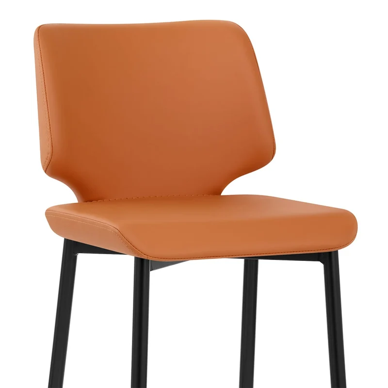 Tabouret de Bar Faux Cuir - Elan Orange