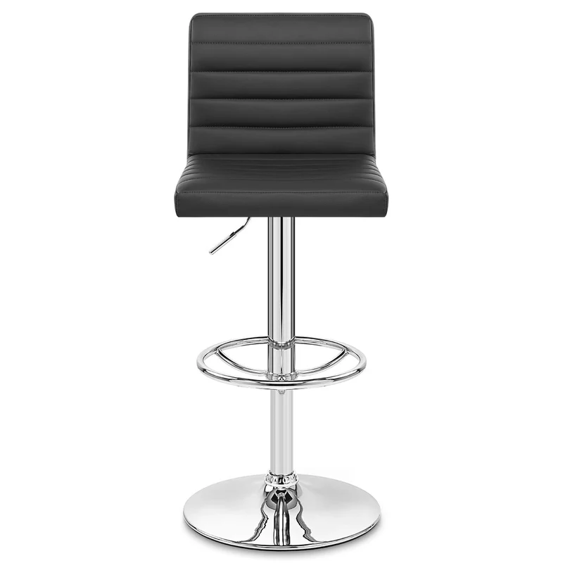 Chaise de Bar Faux Cuir Chrome - Mint Noir