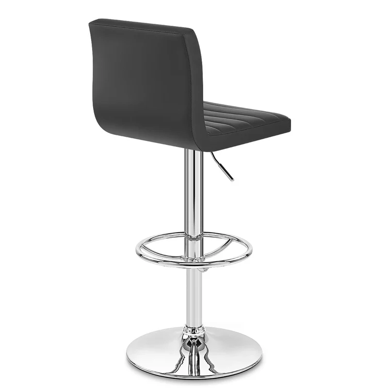 Chaise de Bar Faux Cuir Chrome - Mint Noir