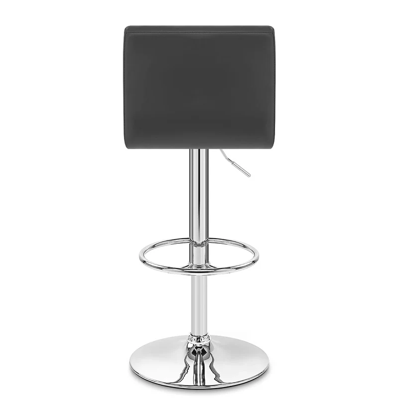 Chaise de Bar Faux Cuir Chrome - Mint Noir