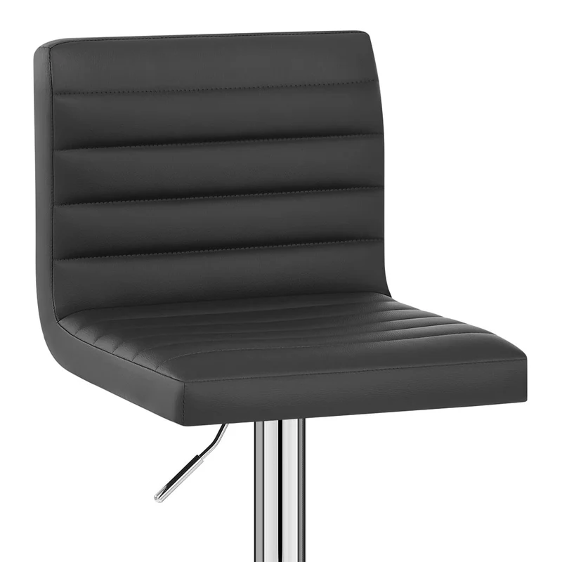 Chaise de Bar Faux Cuir Chrome - Mint Noir