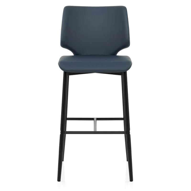 Tabouret de Bar Faux Cuir - Elan Bleu
