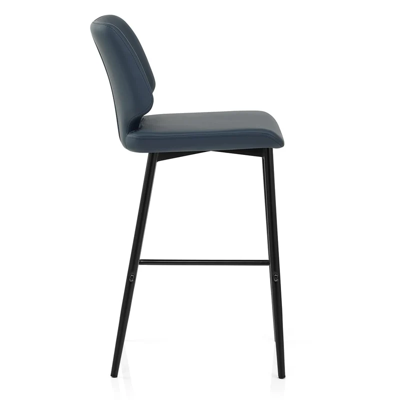 Tabouret de Bar Faux Cuir - Elan Bleu