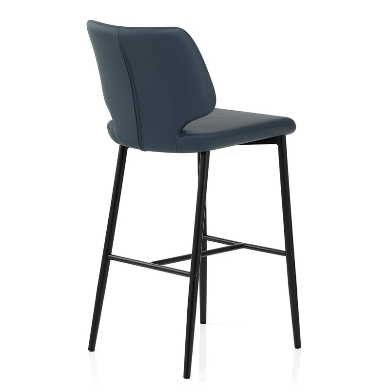 Tabouret de Bar Faux Cuir - Elan Bleu