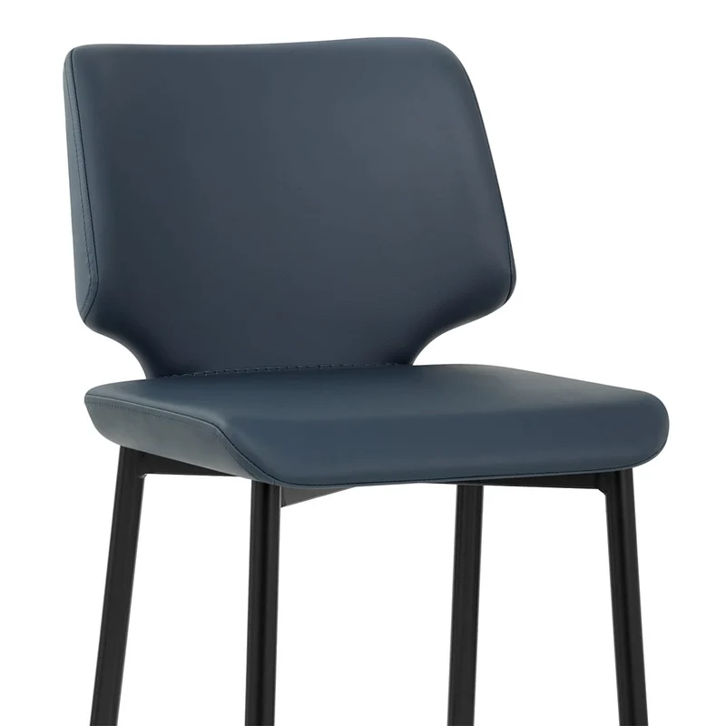 Tabouret de Bar Faux Cuir - Elan Bleu