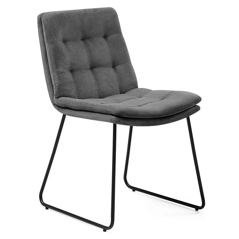 Chaise Tissu - Riva Gris Foncé