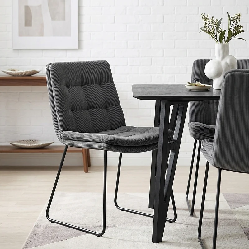 Chaise Tissu - Riva Gris Foncé