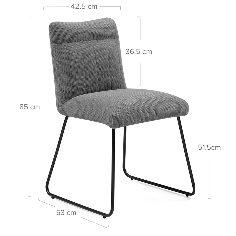 Chaise Tissu - Milo Gris