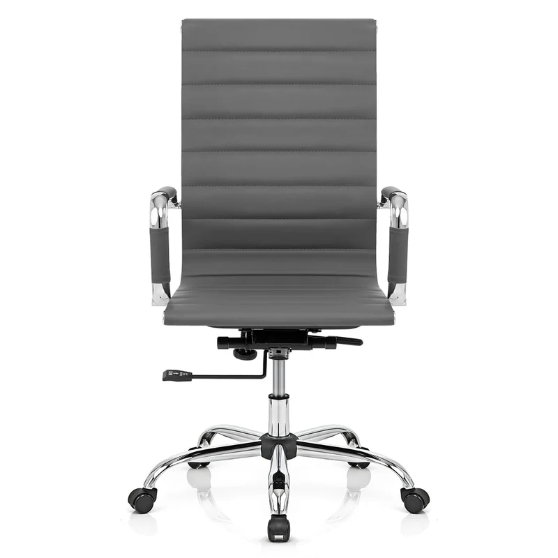 Chaise de Bureau Faux Cuir - Métro Gris