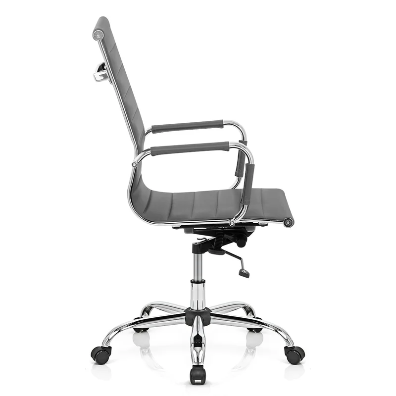 Chaise de Bureau Faux Cuir - Métro Gris