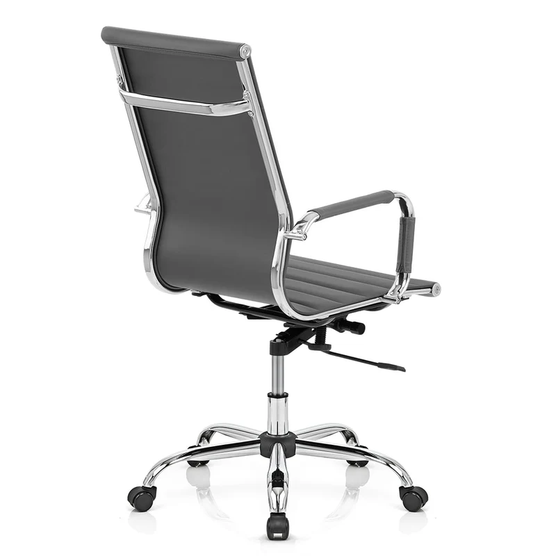 Chaise de Bureau Faux Cuir - Métro Gris