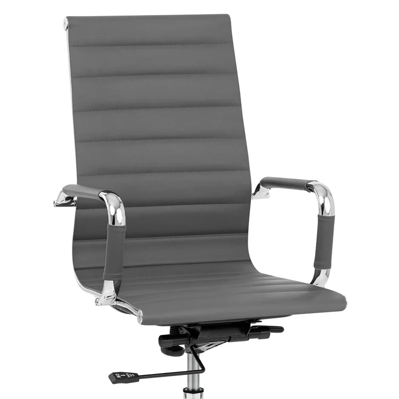 Chaise de Bureau Faux Cuir - Métro Gris