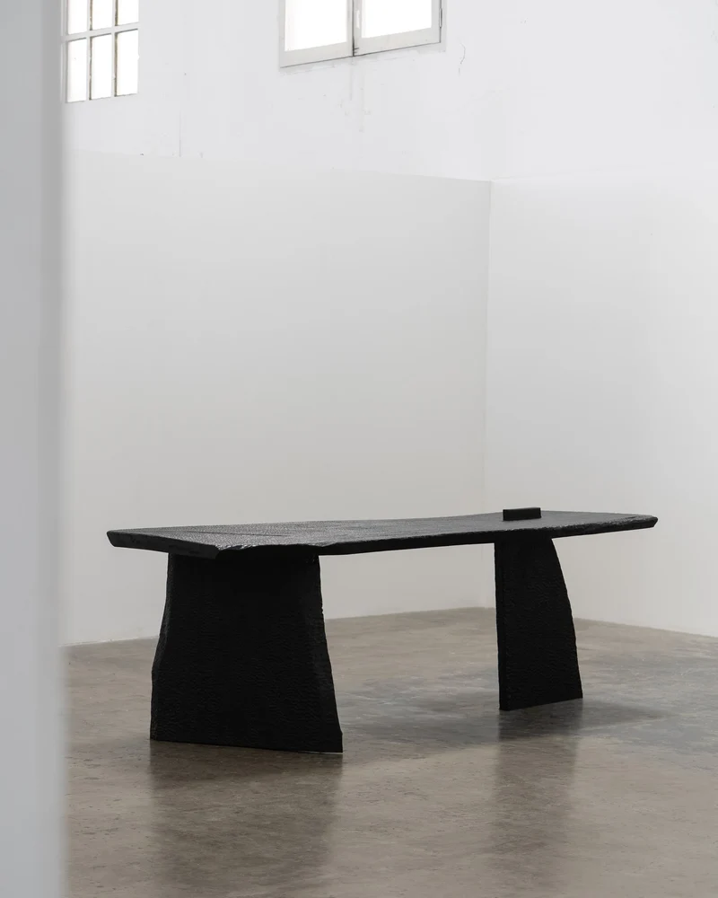 Massif Dining Table from Charred Eucalyptus Wood