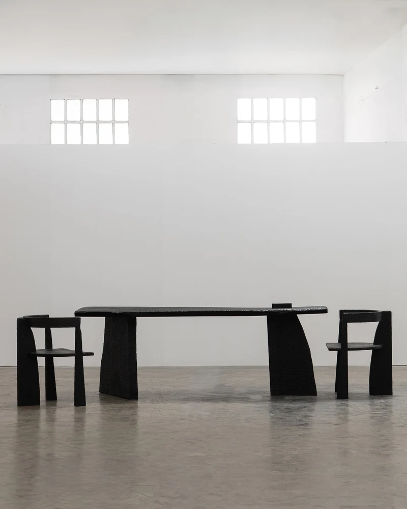 Massif Dining Table from Charred Eucalyptus Wood
